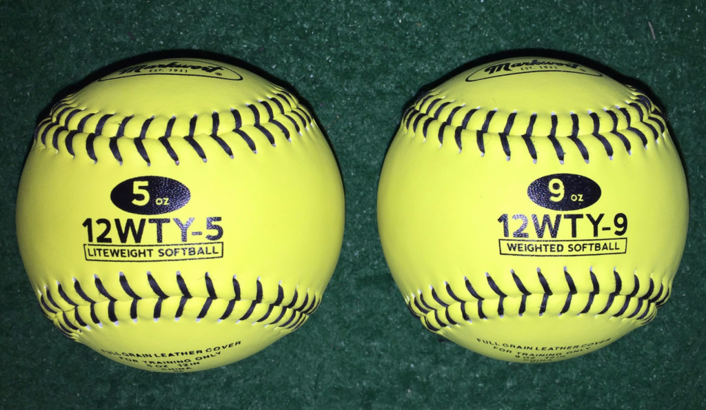 Lot of 2 Cannonball Weighted Softball Warmup Strengthening Training Therapy Ball 